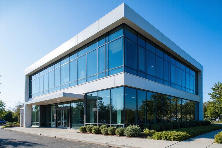 Modern office building facade