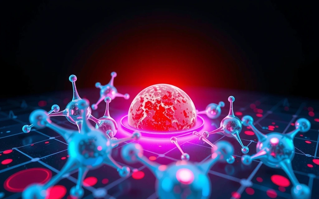 Immagine astratta che rappresenta la ricerca scientifica e l'analisi dei dati